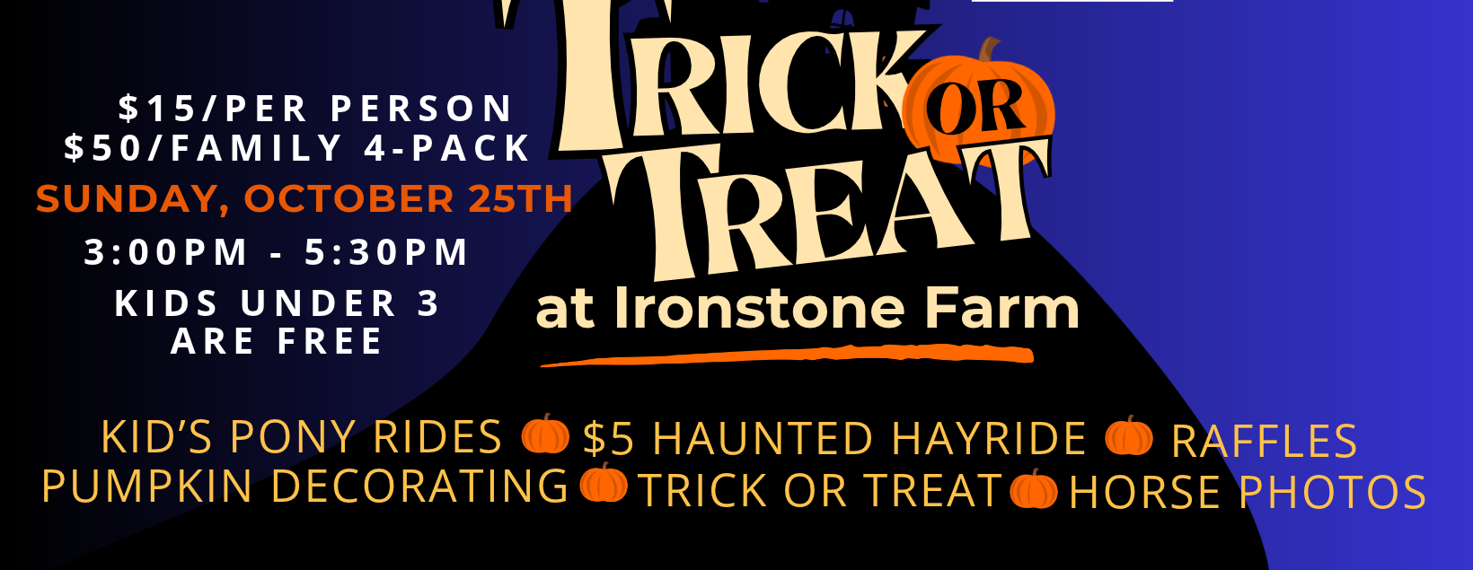 Trick-Or-Treat at Ironstone Farm